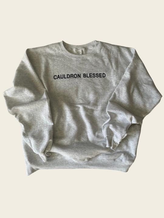 Cauldron Blessed Embroidered Crewneck Sweatshirt